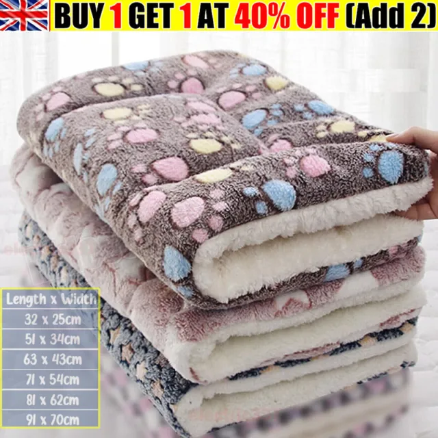 WARM PET BLANKET SOFT PAD CAT DOG BED FLEECE MAT WARM THERMAL RUG Pet Beds