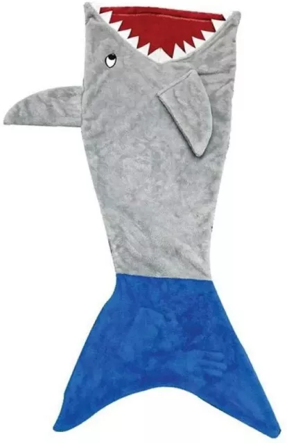 COPERTA A SACCO Squalo Shark Blanket super soft bambino 56x132 cm Hello  Kids EUR 16,69 - PicClick IT
