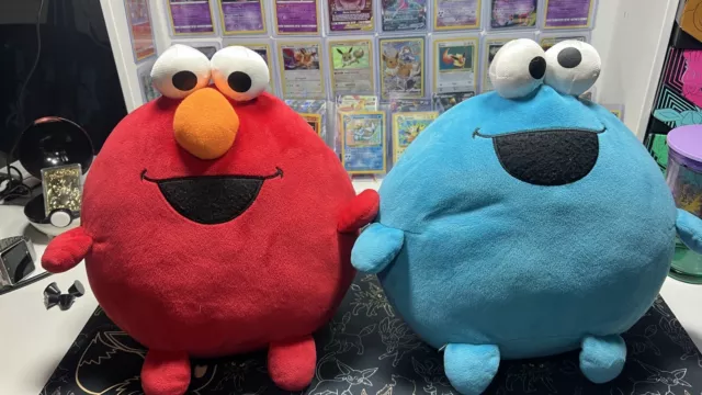 Elmo & Cookie Monster Egg Plush From Sesame Street.