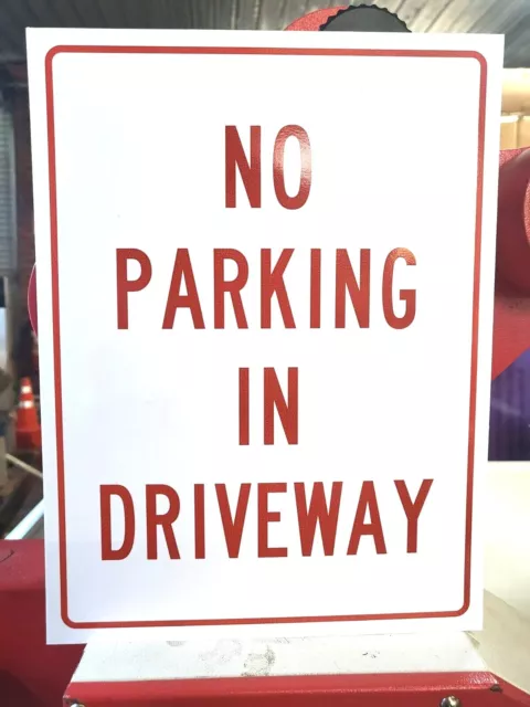 No Parking In Driveway Sign Sticker - Various Options