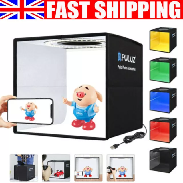 12 Color Simple Portable LED Photo Light Box Tent Cube Studio Photography 25cm