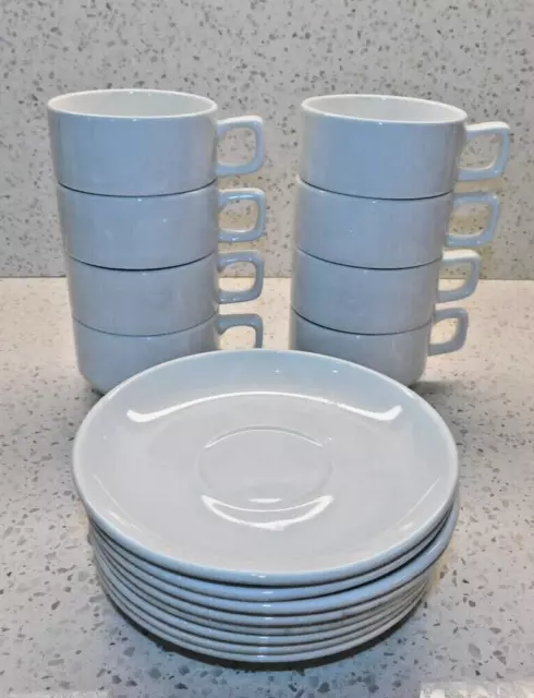 WIlliams-Sonoma Restaurant Dinnerware Stackable Coffee Cups & Saucers 8 Sets
