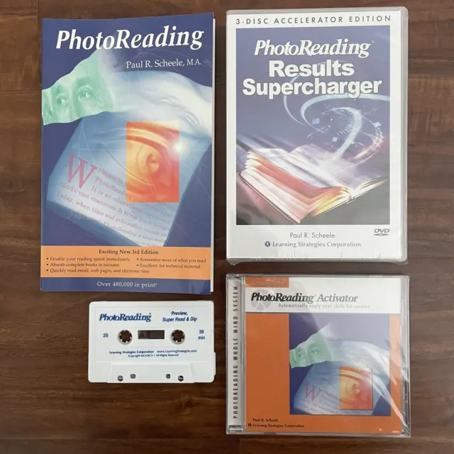 PhotoReading Results Supercharger 3-disc DVD, Activator CD, Book, Speed Reading