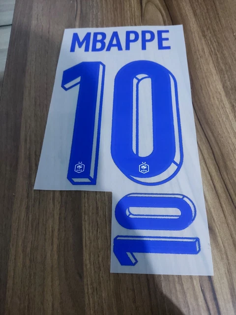 Flocage Football Enfant Mbappé Flocage (numéro + Nom) Mbappé Pour Maillot France Euro 2024/2025 - Version Enfants, Blanc - Neuf Sans Emballage Maillot Real Madrid Enfant