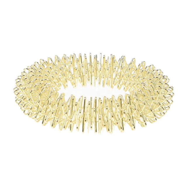 Metal Spiky Finger Accupressure Blood Circulation Bracelet