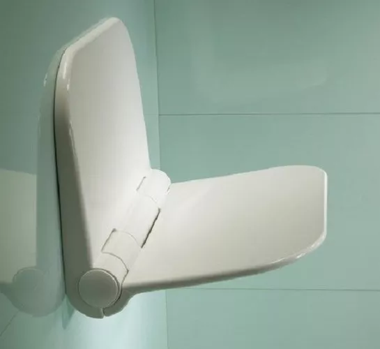 Doccia Sedile Balneazione Aiuto Parete Appeso Compatto Bianco PVC Pieghevole 160