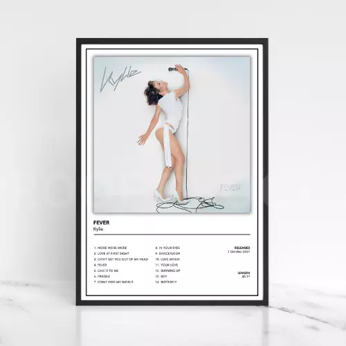 Kylie Minogue Fever Album Cover Poster / Music Gift A5 A4 A3