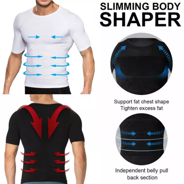 MEN POSTURE CORRECTOR Vest Slimming Body Shaper Abdomen Compression ...