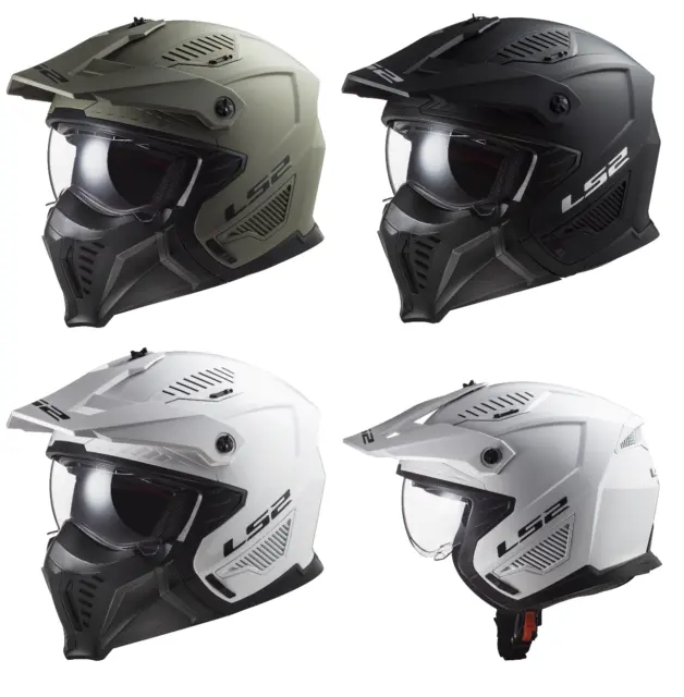 LS2 OF606 Drifter Plain Off Road Motorcycle Helmet Trial Adventure Bike Stree