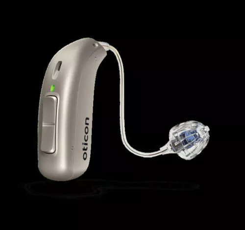 Oticon Zircon 2 miniRITE Mild To Severe Rechargable Hearing Aid+Charger+Warranty