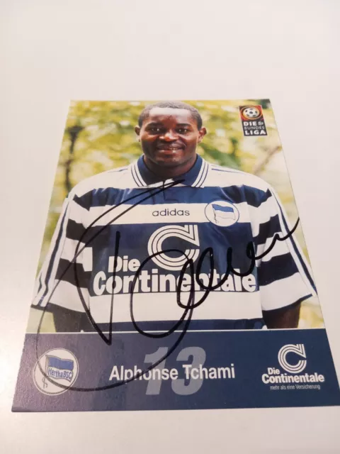 Signierte AK Alphonse Tchami Hertha BSC Berlin NEU