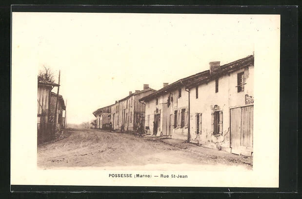 CPA Possesse, Rue Saint-Jean, street view