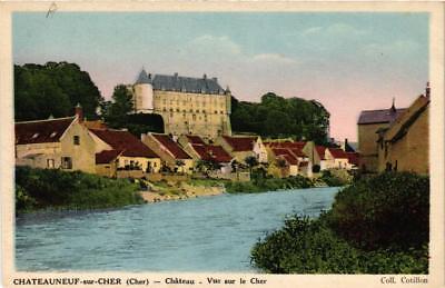 CPA AK CHATEAUNEUF-sur-CHER Chateau - Vue sur le Cher (613113)