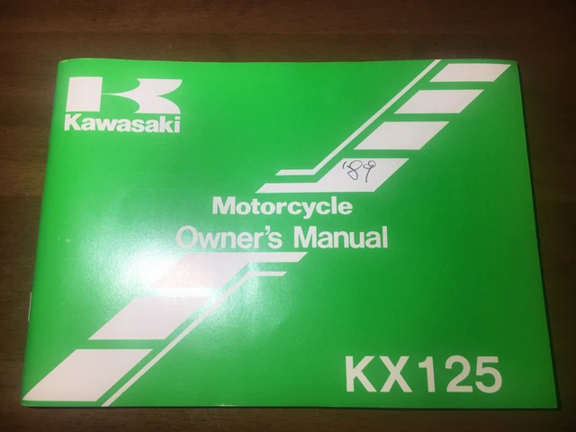 Manuale owner’s manual Kawasaki KX 125 1989 inglese  99920-1532-01