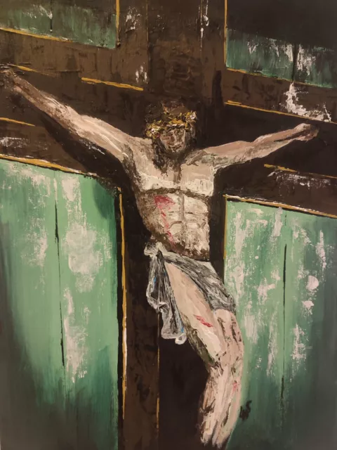 Christ De Silves sur la Croix , Peinture de Lehms. Inspiré Monet, Derain, Signac