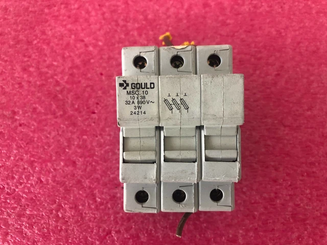Gould MSC.10 3 Pol Sicherungs Halter 660 V 32 Amp MSC10 Menge 3