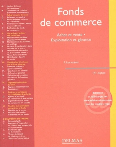 Fonds de commerce : Achat et vente - Exploitation et gérance