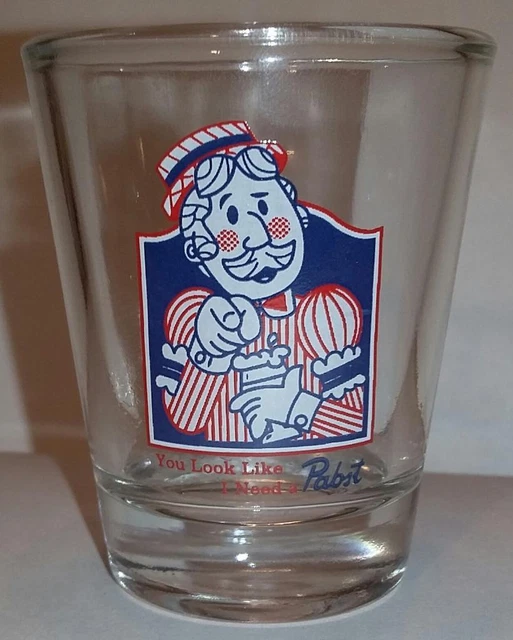 A Charming Pabst Beer  1  1/2 oz. Shot Glass # 2