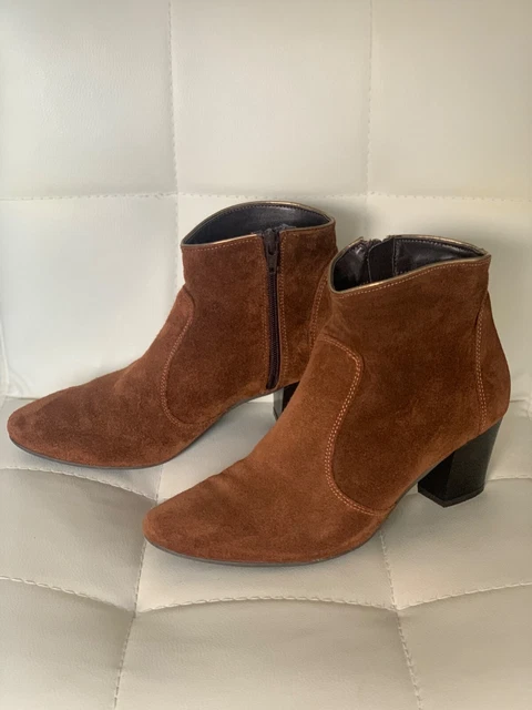 bottines cuir de velours Eram