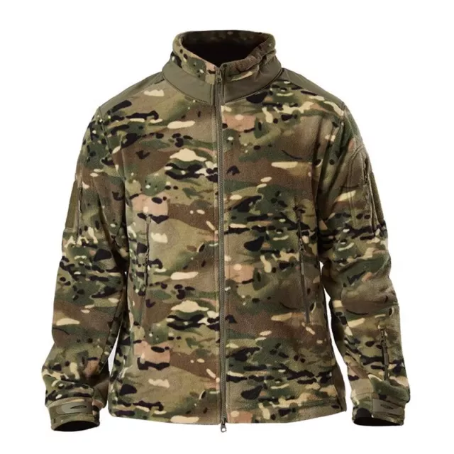 Chaqueta de lana para hombre Army Outdoor ocio invierno cálida camuflaje viento abrigo