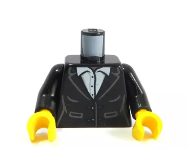 LEGO Torso Body For Female Girl Minifigure Black Suit Jacket White Shirt