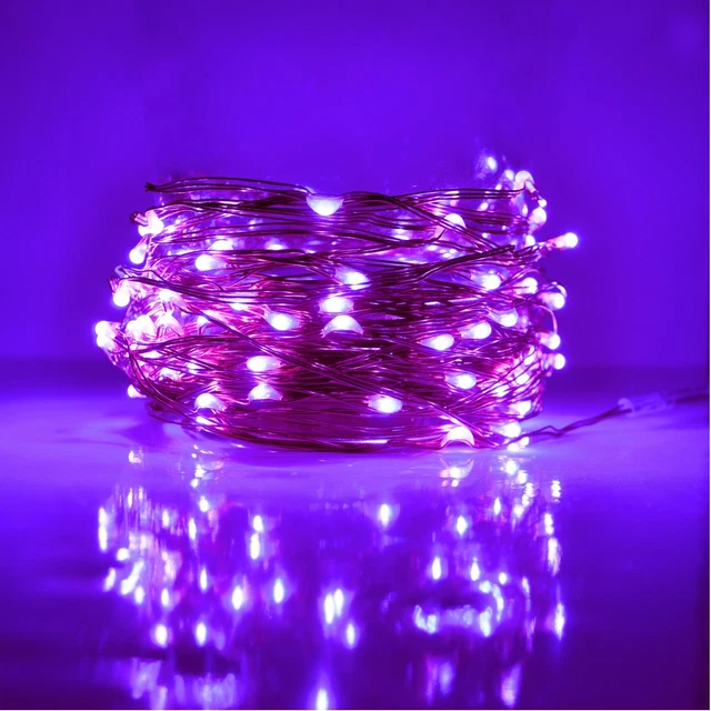 LED Fairy Lights- 33 Foot, 100 Micro LED Lights on Copper Wire With Plug