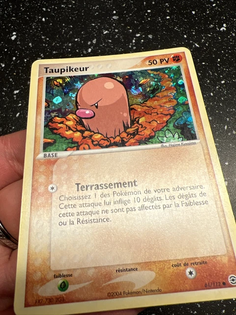 61/112 ex red light green leaf Holo reverse leaf Pokemon Mole Card VF fr fra 4