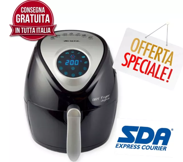ARIETE 4616 AIRY Fryer Digital Friggitrice Ad Aria Calda Senza Olio 1300W 2, 6 Li EUR 79,81 - PicClick IT