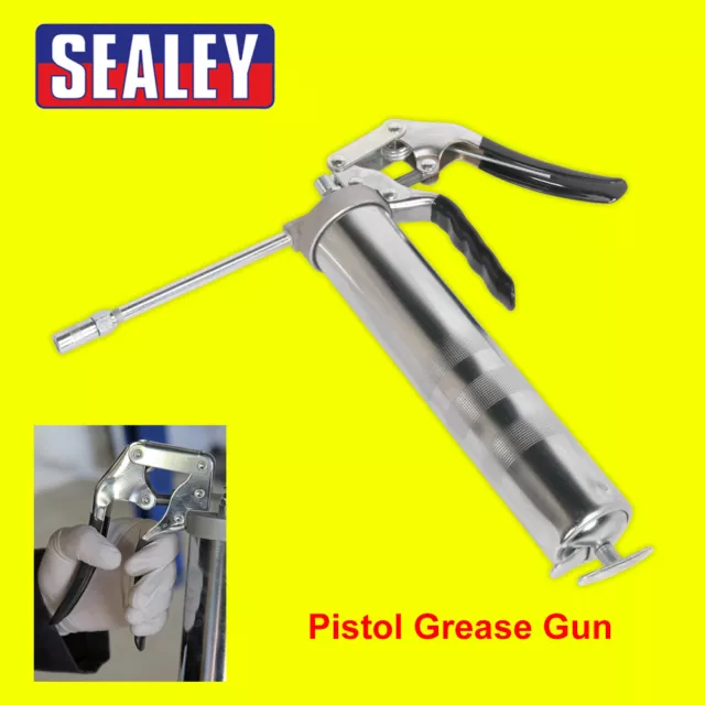 Sealey AK446 Pistol Type One Handed/Hand Manual Grease Gun For 400g Cartridge