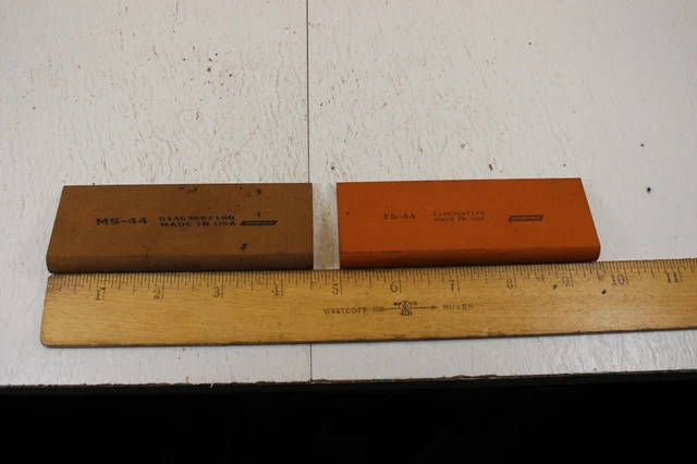 Norton Round/Tapered Sharpening Stones 2 Pieces NOS
