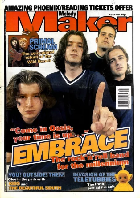 K8 Melody Maker Newspaper Page 15X11 Embrace 12/7/1997