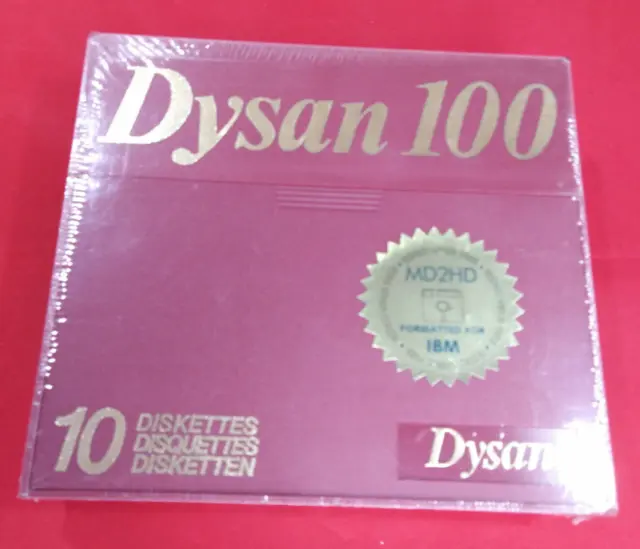 Scellé 25.4x13.3cm Dysan100 1.2MB/1.6MB DS MD2HD Haut Densité Disquette Disques