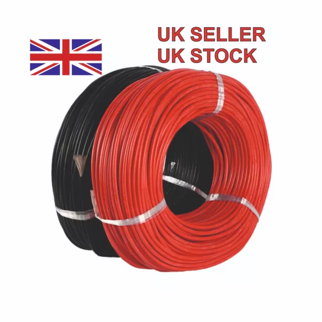 Silicone Wire Cable 10 AWG 1 Metre Each Red + Black Soft Flexible High Quality