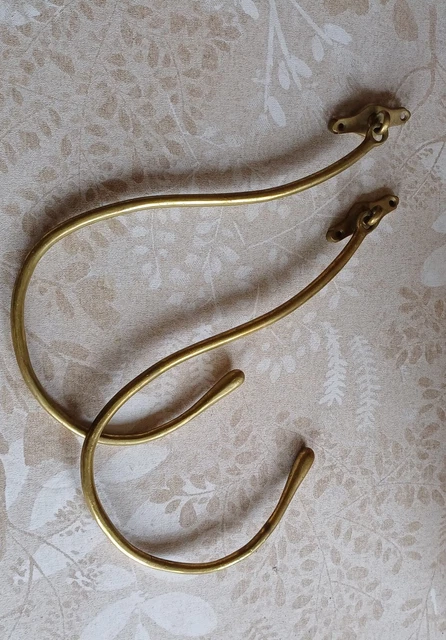 Embrasses De Rideaux Anciennes En Laiton Doré – 2 Portes – Modèle SM 621