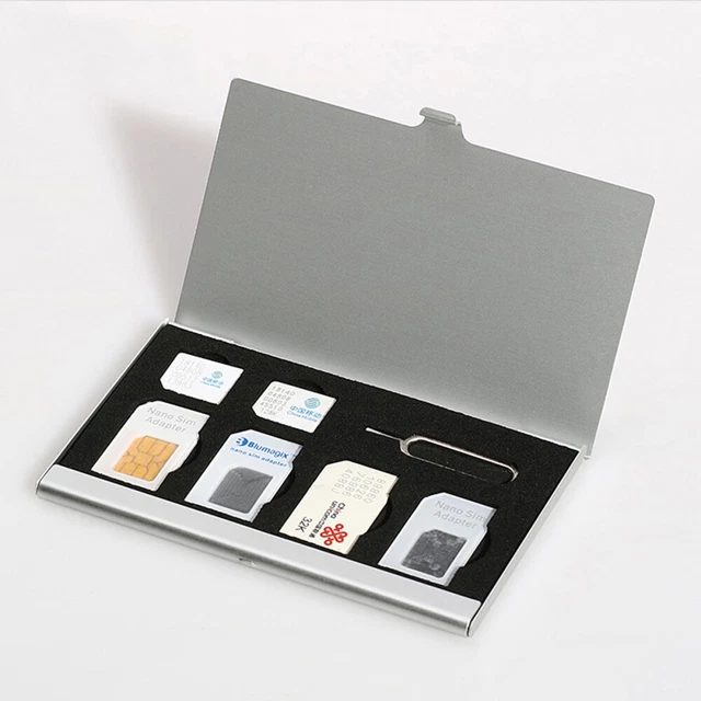 Étui de rangement pour carte SIM avec 8 emplacements pour carte SIM et