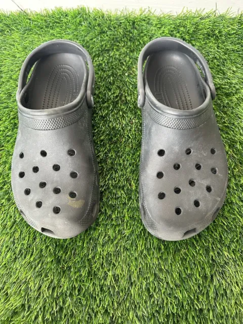 Crocs Mens Classic Slip On Clogs Slip On. Shoes Sandals Size 12 BLACK