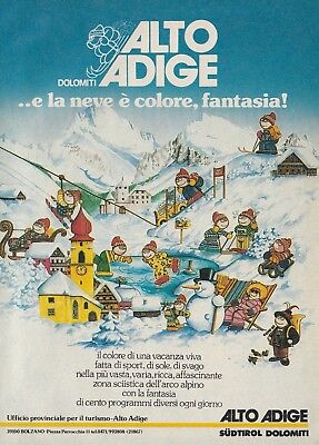 1984 vintage advertising X3073 Turismo in Alto Adige Pubblicità d'epoca 