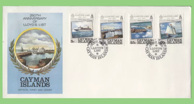 Cayman Islands 1984 Lloyds List set on First Day Cover