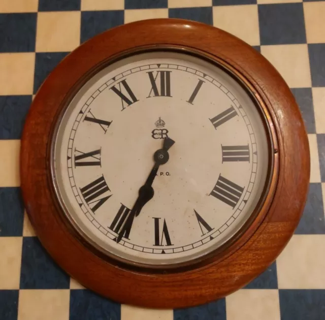 RARE Vintage 1936 Edward VIII GPO General Post Office Wall Clock NOT WORKING *