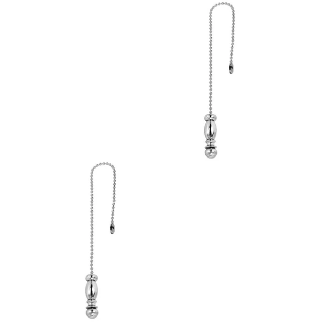 2 piezas interruptor de tracción colgante ventilador de techo de hierro extensión de cadena