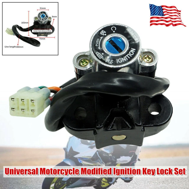 Motorcycle Modified Ignition Key Lock Set Kit Switch Parts For Dirt Pit Bike ATV