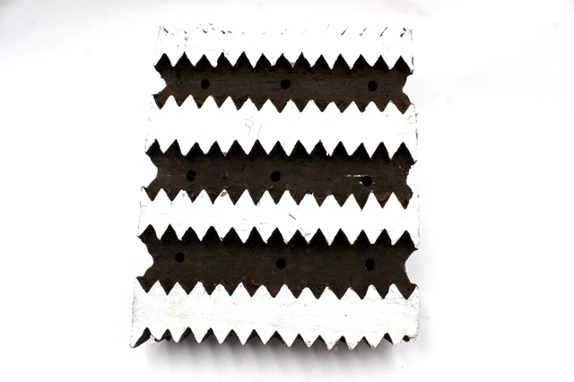 Bloque de impresión de madera vintage Textil Sello tela Diseño de impresión...