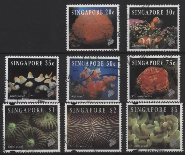 Singapore 1994 Reef Life (1st series) 8 values, used