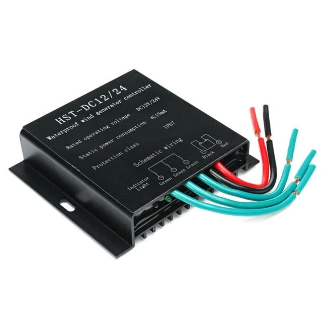 Regolatore Per Turbina Eolica MPPT 12V/24V 40A – Controller Di Carica Per Generatore 300W-1000W, Con Galleria Di Dissipazione E Protezioni Multiple (IP67)