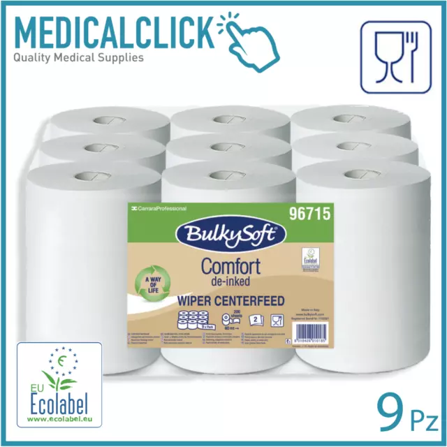 Rotolo carta asciugamano a spirale bianco 60 mt 200 strappi scottex 9 pz