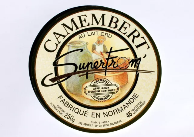 Ancienne Etiquette Boite Fromage - Camembert De Normandie - Superfrom' - Label