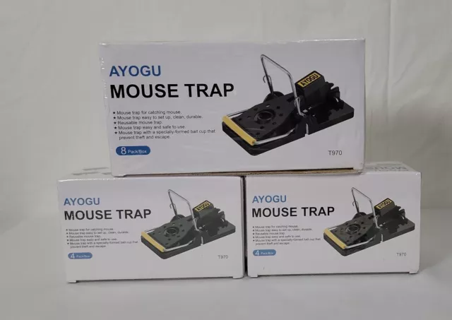 New Sealed AYOGU Mouse Traps Mice Traps Pack of 8 & 2x Pack of 4 T970