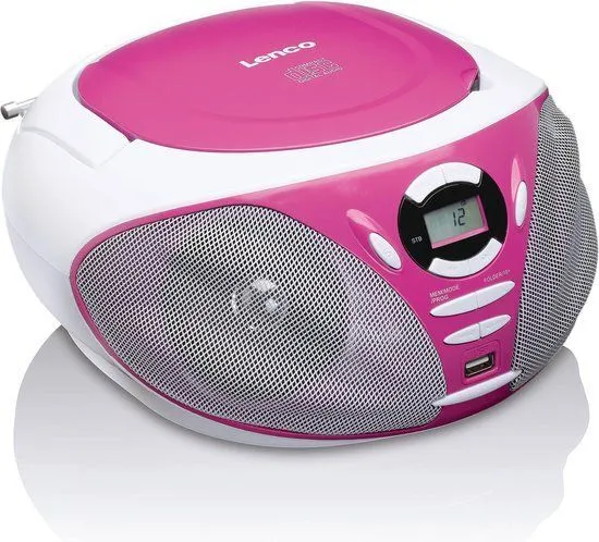 Lenco SCD-300 Radio Portable avec Lecteur CD Rose SCD300PK Radios Portables