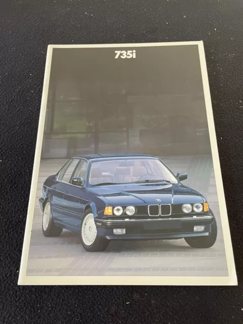 1988 BMW 7 Series E32 Brochure 1st Year 735i Sales Catalog 735 US Showroom Book