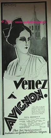 Ancienne Publicite Venez A Avignon 1929 Pub Duvernay Original French Ad